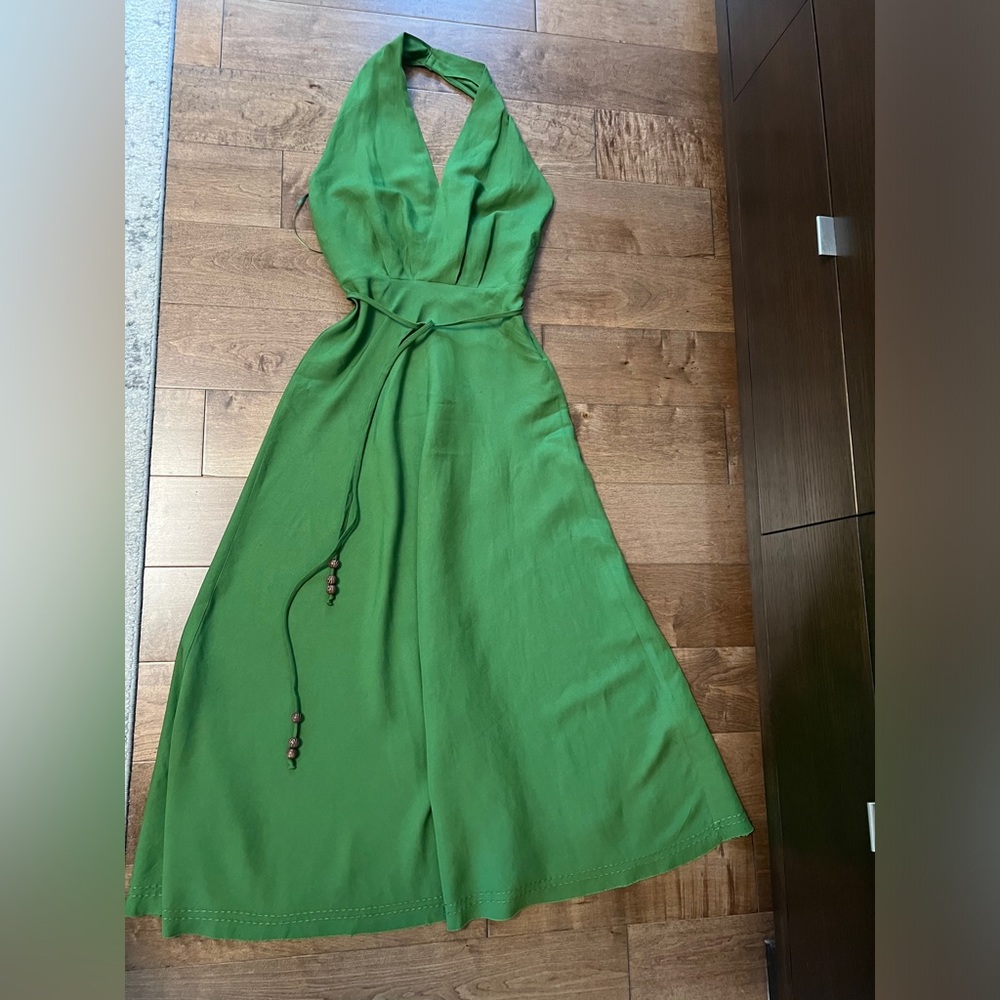 Zara Halter Linen Dress